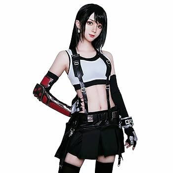 Amazon.co.jp: NSPSTT ティファ コスプレ 格闘服 FF7 コスプレ
